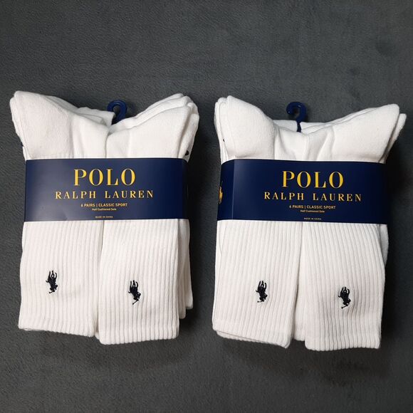 Polo Ralph Lauren Other - Polo Ralph Lauren Socks Mens White 6 Pairs Classic Sport PRL ZP821005PK6N BUNDLE